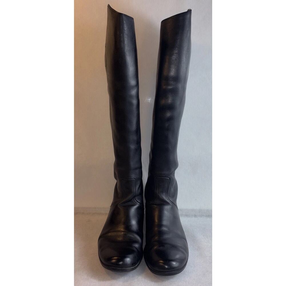 E Vogel Custom Made Leather Equestrian Riding Boots Women's Sz 39 -8.5 Black USA